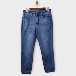 Judy Blue Jeans Women's 11/30 Bleach Splattered Mineral Wash Relaxed Fit Denim